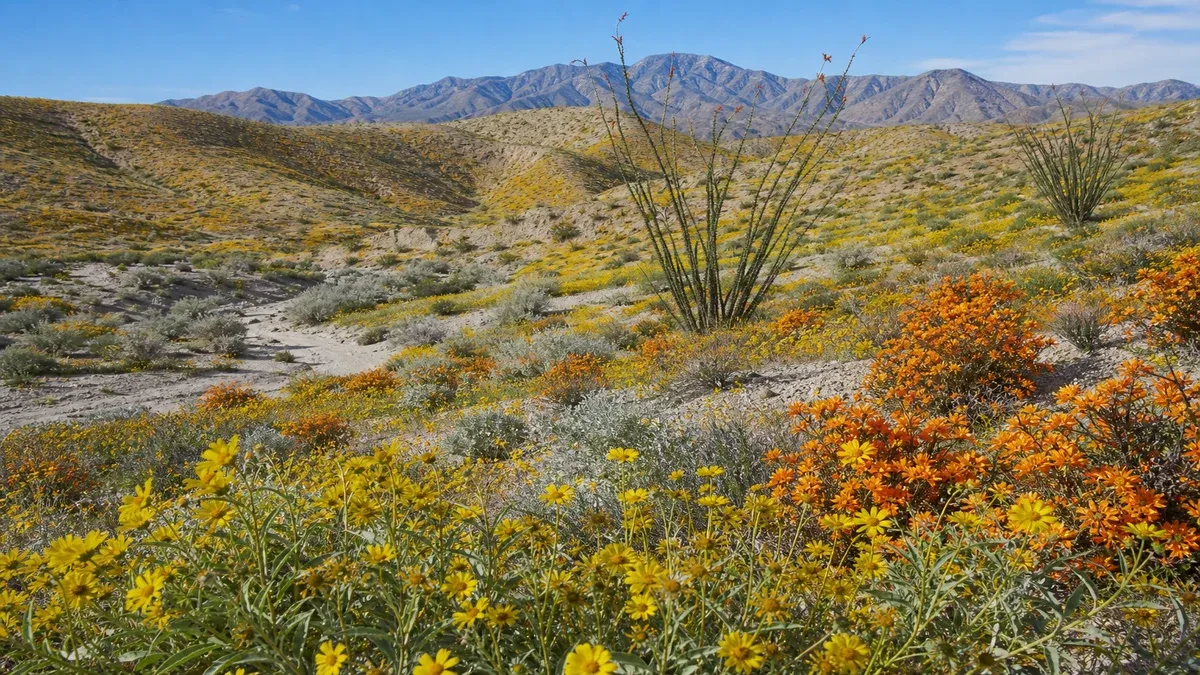 Desert Blooms wildflower guide illustration