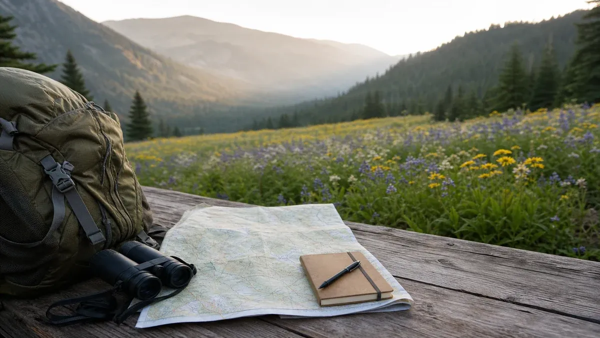 Trip Planning wildflower guide illustration